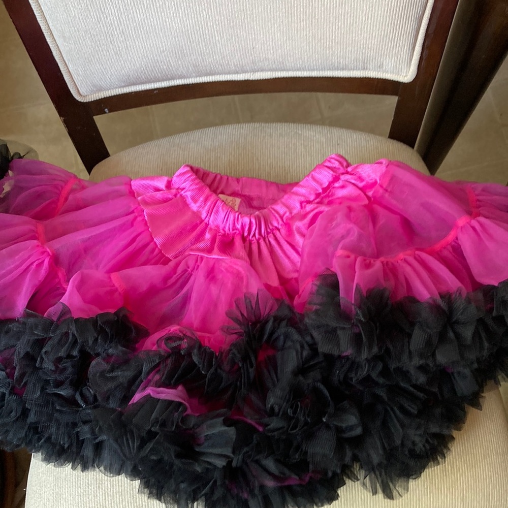 Princess expressions pink and black tutu petticoat never worn